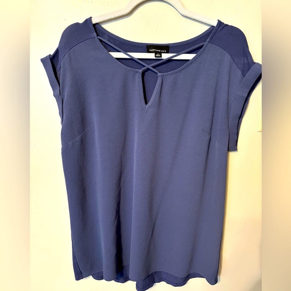 Carna Mixed Material Blouse